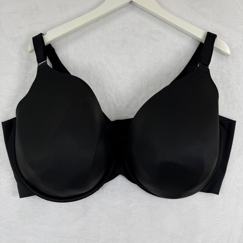 Cacique Black Lightly‎ Lined Full Coverage Underwire Bra 44H 1124934